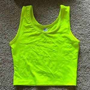 Neon yellow tank top! Size medium